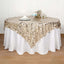Sequin 72"x72" Table Overlay Square Tablecloth Champagne - Big Payette Table Cover - Linen Luxes
