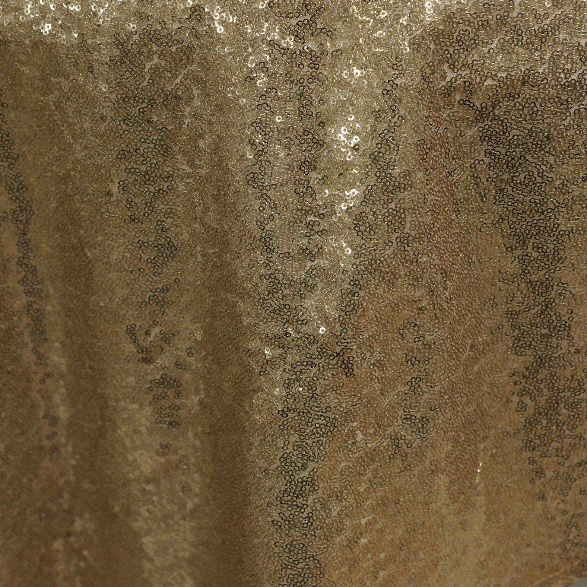 Sequin 72"x72" Table Overlay Square Tablecloth Champagne - Sparkly Table Cover - Linen Luxes