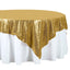 Sequin 72"x72" Table Overlay Square Tablecloth Gold - Sparkly Design for Stunning Events - Linen Luxes