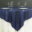 Sequin 72"x72" Table Overlay Square Tablecloth Navy Blue - Sparkly Table Cover - Linen Luxes