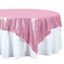 Sequin 72"x72" Table Overlay Square Tablecloth Pink - Sparkly Table Cover - Linen Luxes