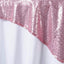 Sequin 72"x72" Table Overlay Square Tablecloth Pink - Sparkly Table Cover - Linen Luxes