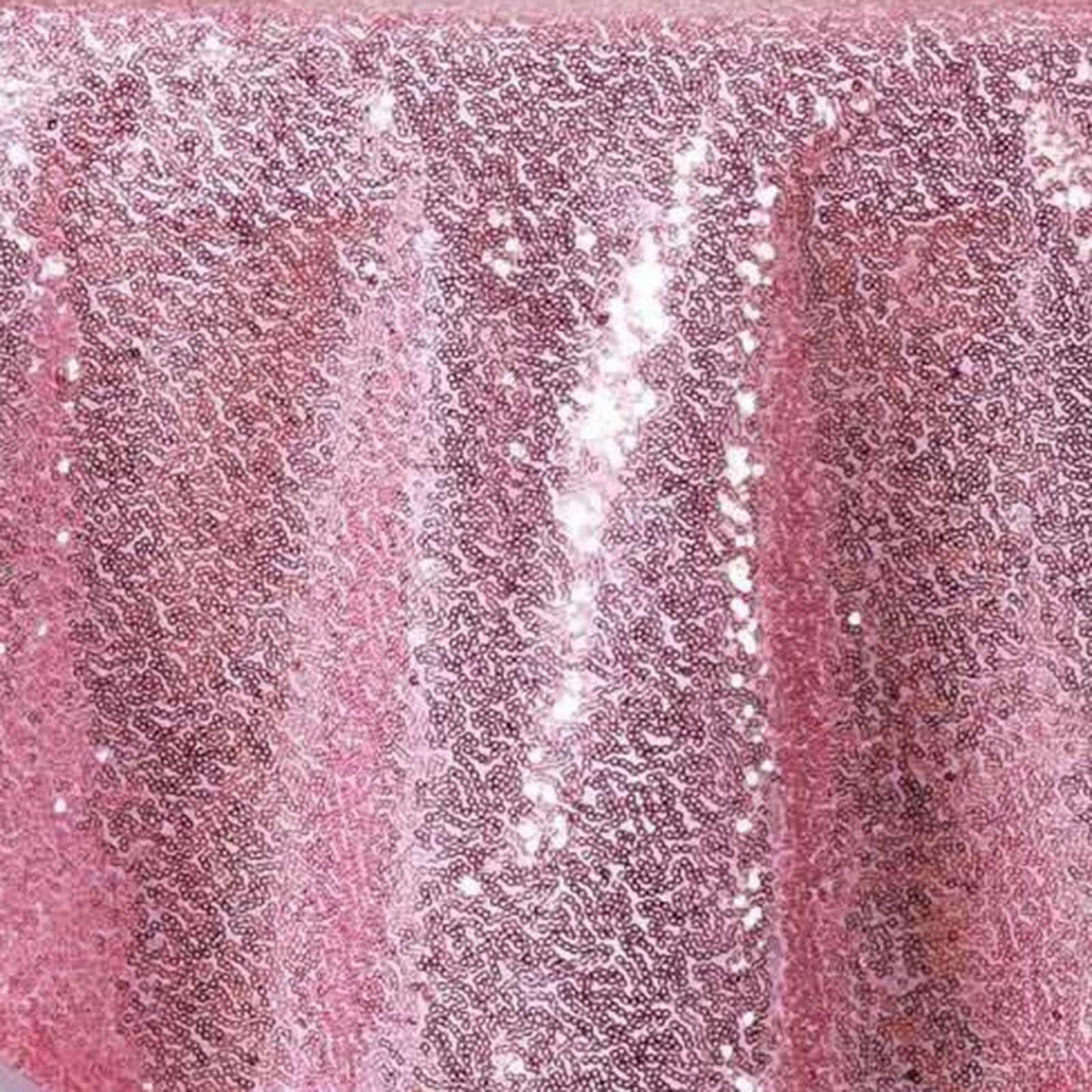 Sequin 72"x72" Table Overlay Square Tablecloth Pink - Sparkly Table Cover - Linen Luxes
