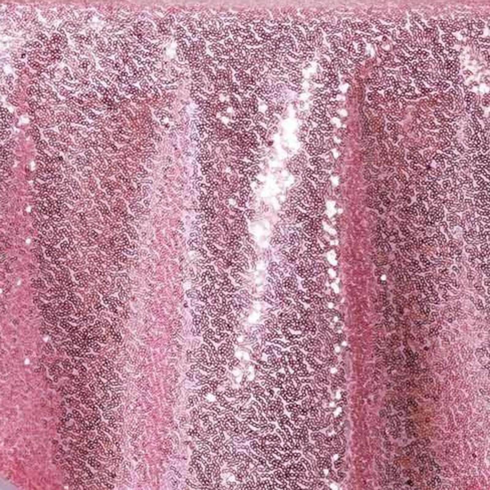 Sequin 72"x72" Table Overlay Square Tablecloth Pink - Sparkly Table Cover - Linen Luxes
