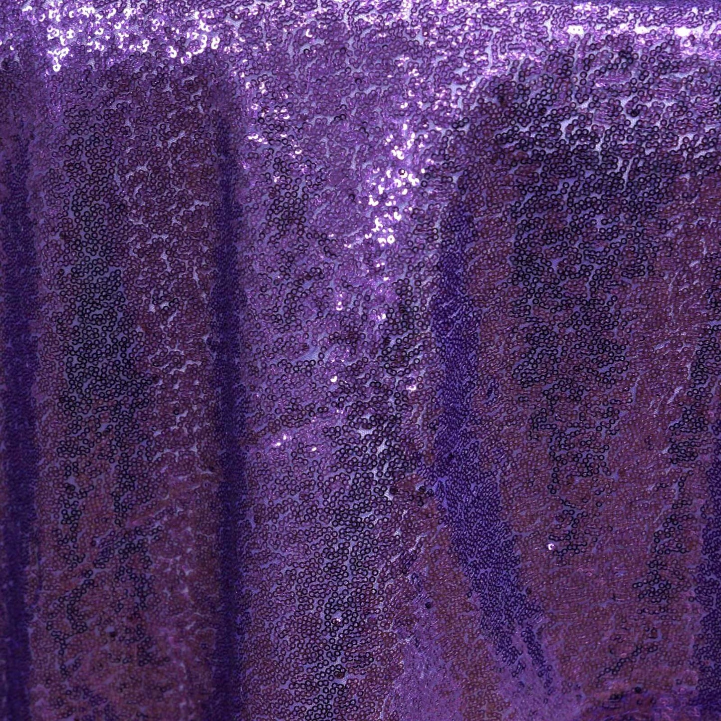 Sequin 72"x72" Table Overlay Square Tablecloth Purple - Sparkly Table Cover - Linen Luxes