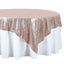 Sequin 72"x72" Table Overlay Square Tablecloth Rose Gold - Sparkly Table Cover - Linen Luxes