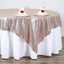 Sequin 72"x72" Table Overlay Square Tablecloth Rose Gold - Sparkly Table Cover - Linen Luxes