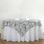 Sequin 72"x72" Table Overlay Square Tablecloth Silver - Big Payette Table Cover - Linen Luxes