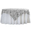 Sequin 72"x72" Table Overlay Square Tablecloth Silver - Big Payette Table Cover - Linen Luxes