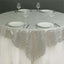 Sequin 72"x72" Table Overlay Square Tablecloth Silver - Sparkly Table Cover - Linen Luxes