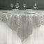 Sequin 72"x72" Table Overlay Square Tablecloth Silver - Sparkly Table Cover - Linen Luxes