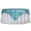 Sequin 72"x72" Table Overlay Square Tablecloth Turquoise - Big Payette Table Cover - Linen Luxes
