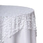 Sequin 72"x72" Table Overlay Square Tablecloth White - Big Payette Design for Classy Celebrations - Linen Luxes