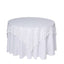 Sequin 72"x72" Table Overlay Square Tablecloth White - Big Payette Design for Classy Celebrations - Linen Luxes