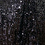 Sequin 90"x132" Rectangle Tablecloth Black - Seamless Big Payette Design for Sophisticated Occasions - Linen Luxes