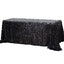 Sequin 90"x132" Rectangle Tablecloth Black - Seamless Big Payette Design for Sophisticated Occasions - Linen Luxes