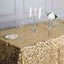Sequin 90"x132" Rectangle Tablecloth Champagne - Seamless Big Payette Table Cover - Linen Luxes
