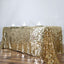 Sequin 90"x132" Rectangle Tablecloth Champagne - Seamless Big Payette Table Cover - Linen Luxes