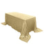 Sequin 90"x132" Rectangle Tablecloth Champagne - Seamless Sparkly Table Cover - Linen Luxes