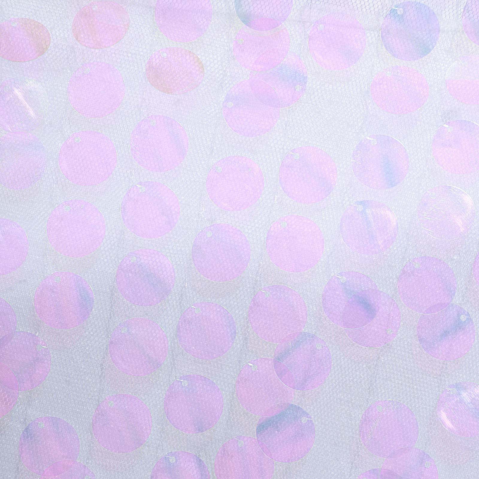 Sequin 90"x132" Rectangle Tablecloth Iridescent - Seamless Big Payette Table Cover - Linen Luxes