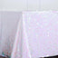 Sequin 90"x132" Rectangle Tablecloth Iridescent - Seamless Big Payette Table Cover - Linen Luxes