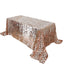 Sequin 90"x132" Rectangle Tablecloth Rose Gold - Seamless Big Payette Table Cover - Linen Luxes
