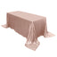 Sequin 90"x132" Rectangle Tablecloth Rose Gold - Seamless Sparkly Table Cover - Linen Luxes