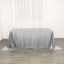 Sequin 90"x132" Rectangle Tablecloth Silver - Seamless Sparkly Table Cover - Linen Luxes