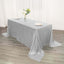 Sequin 90"x132" Rectangle Tablecloth Silver - Seamless Sparkly Table Cover - Linen Luxes