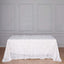 Sequin 90"x132" Rectangle Tablecloth White - Seamless Big Payette Design for Sophisticated Occasions - Linen Luxes