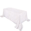 Sequin 90"x132" Rectangle Tablecloth White - Seamless Big Payette Design for Sophisticated Occasions - Linen Luxes