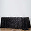Sequin 90"x156" Rectangle Tablecloth Black - Seamless Big Payette Table Cover - Linen Luxes