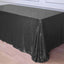 Sequin 90"x156" Rectangle Tablecloth Black - Seamless Twinkling Table Cover - Linen Luxes