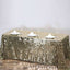 Sequin 90"x156" Rectangle Tablecloth Champagne - Seamless Big Payette Table Cover - Linen Luxes