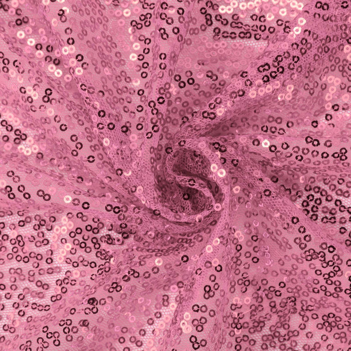 Sequin 90"x156" Rectangle Tablecloth Pink - Seamless Twinkling Table Cover - Linen Luxes