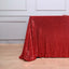 Sequin 90"x156" Rectangle Tablecloth Red - Seamless Twinkling Table Cover - Linen Luxes