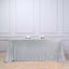 Sequin 90"x156" Rectangle Tablecloth Silver - Seamless Twinkling Table Cover - Linen Luxes