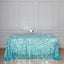 Sequin 90"x156" Rectangle Tablecloth Turquoise - Seamless Big Payette Table Cover - Linen Luxes