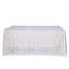 Sequin 90"x156" Rectangle Tablecloth White - Seamless Big Payette Table Cover - Linen Luxes