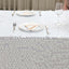 Sequin 90"x156" Rectangle Tablecloth White - Seamless Big Payette Table Cover - Linen Luxes