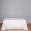 Sequin 90"x156" Rectangle Tablecloth White - Seamless Big Payette Table Cover - Linen Luxes