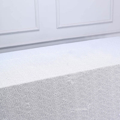 Sequin 90"x156" Rectangle Tablecloth White - Seamless Twinkling Design for Chic Celebrations - Linen Luxes