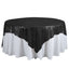 Sequin 90"x90" Table Overlay Square Tablecloth Black - Sparkly Table Cover - Linen Luxes
