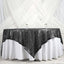 Sequin 90"x90" Table Overlay Square Tablecloth Black - Sparkly Table Cover - Linen Luxes