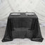 Sequin 90"x90" Table Overlay Square Tablecloth Black - Sparkly Table Cover - Linen Luxes