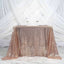 Sequin 90"x90" Table Overlay Square Tablecloth Blush - Sparkly Table Cover - Linen Luxes
