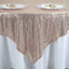 Sequin 90"x90" Table Overlay Square Tablecloth Blush - Sparkly Table Cover - Linen Luxes
