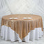 Sequin 90"x90" Table Overlay Square Tablecloth Gold - Sparkly Design for Stylish Celebrations - Linen Luxes
