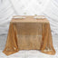 Sequin 90"x90" Table Overlay Square Tablecloth Gold - Sparkly Design for Stylish Celebrations - Linen Luxes