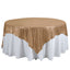 Sequin 90"x90" Table Overlay Square Tablecloth Gold - Sparkly Design for Stylish Celebrations - Linen Luxes